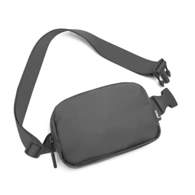 Immagine di Kono Marsupio alla Moda Borsa a Cintura Tracolla Leggera Impermeabile Piccola da Viaggio Petto con Regolabile e Estendibile (Grigio)