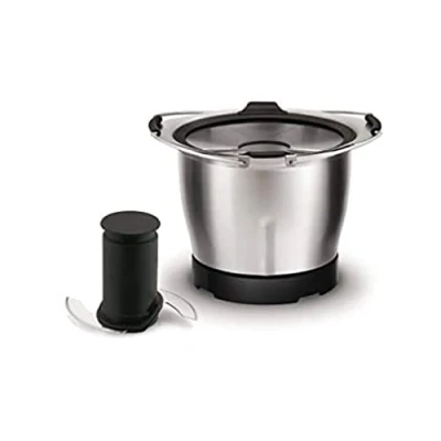 Immagine di Moulinex XF38AE Mini Ciotola In Metallo Con Coperchio Vetro, Capacità 0,8 ml, Per Mescolare, Tritare e Cuocere