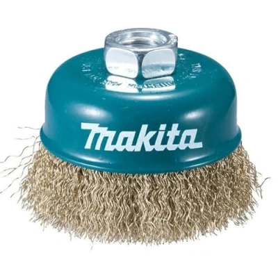 Immagine di Makita D 39805 Cepillo de alambre 100 mm insercion m14 con forma copa ondulada acero latonado 0,3