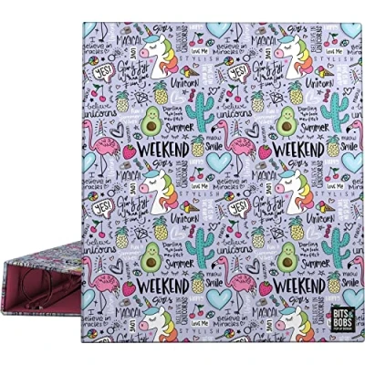 Immagine di Grafoplás Raccoglitore ad anelli A4 4 misti 40 mm Collezione Bits&amp;Bobs Pop Up Design Fantasy Certificato FSC