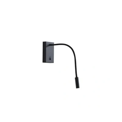Immagine di Lucande Lampada a LED da lettura Hetti, nero, metallo, altezza 14 cm
