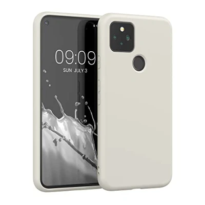 Immagine di kwmobile Custodia Compatibile con Google Pixel 5 Cover Back Case per Smartphone in Silicone TPU Protezione Gommata bianco