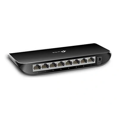 Immagine di TP Link TL SG1008D Switch 8 Porte Gigabit, 10/100/1000Mbps, Plug &amp; Play, Nessuna Configurazione Richiesta, Struttura in Plastica, Nero