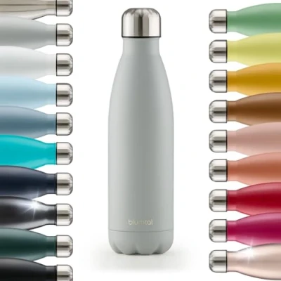 Immagine di Blumtal® borraccia termica acciaio inox Charles bottiglia 350ml senza BPA a prova di perdite, borracce termiche doppia parete, in ultimate grey/grigio