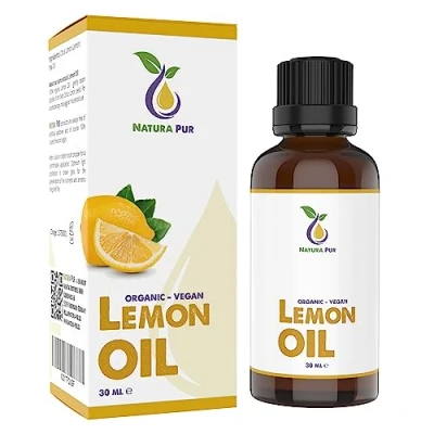 Immagine di Natura Pur Olio di limone bio 30 ml 100% puro essenziale limone, vegano, (Citrus Limon Peel Oil) per un buon sonno o una lampada profumata diffusore aromi