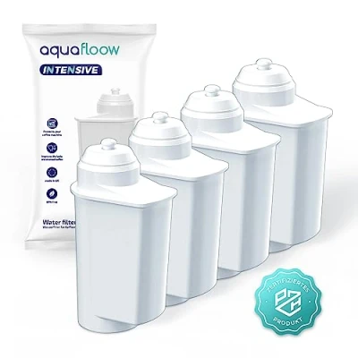 Immagine di Aquafloow 4x Filtro Acqua da Caffè della Macchina Caffè, Sostituzione per Bosch Siemens Compatibile con EQ Series, 6, TZ70003, TCZ7003 e Bosch, TCZ7033, 467873 Ricambio Brita Intenza