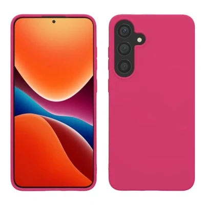 Immagine di kwmobile Custodia Compatibile con Samsung Galaxy S24 Plus Cover Back Case per Caricatore Wireless Antiurto e Flessibile in Silicone TPU rosa shocking