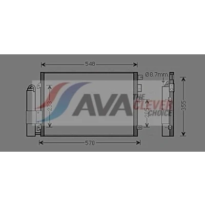 Immagine di PRASCO RTA5275D Condensatore 11,7 8,5 Alluminio 528 R 134a RENAULT: CLIO 2, Kangoo I
