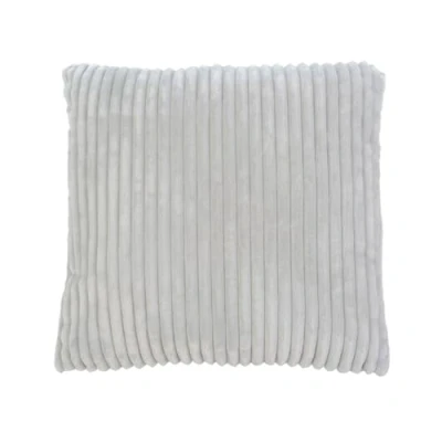 Immagine di Gözze Morbido Copricuscino, Motivo a Coste, Set da 2 Pezzi, Microfibra, 50 x cm Argento