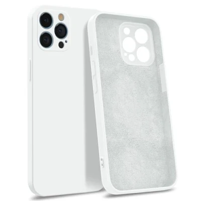 Immagine di MyGadget Custodia in Silicone compatibile con iPhone 12 Pro [Quadrupla Protezione] Case Rigido Fodera Microfibra Cover Bianco