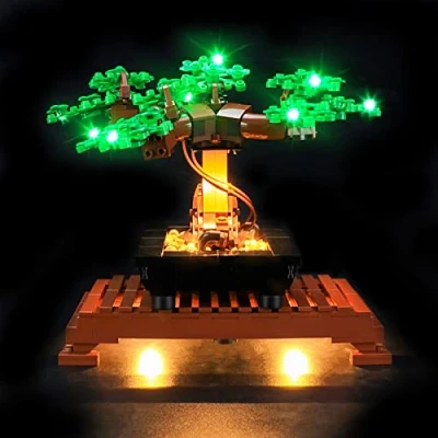 Immagine di YEABRICKS Kit Luci a LED per Lego 10281 Creator Expert Bonsai Tree(Green) Modello da Costruire (Set NON Incluso)