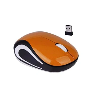 Immagine di Wireless Mini Mouse del computer Gaming Piccolo portatile 1600 DPI USB ottico ergonomico per il PC Regalo (orange)