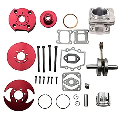 Immagine di GOOFIT 44mm Big Bore 53cc 54cc Top Kit sostituzione per 2 tempi 47cc 49cc motore Mini Quad Pocket Bike