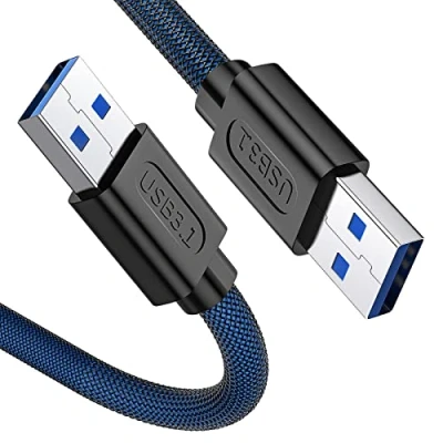 Immagine di ANDTOBO Cavo da USB A 3 Metri, 3.0 Maschio Maschio, Tipo 5Gbps per Disco Rigido, TV Box, Hub USB, Computer, Portatile, DVD