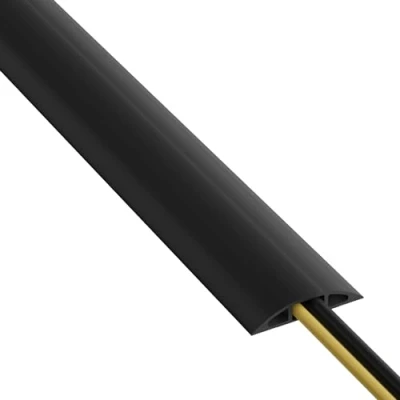Immagine di D Line CC 1/4.5M Canalina Pavimento, Cavi, Passacavi Calpestabile, Passacavo a Pavimento Cavità per cavi = 17mm (Larghezza) x 9mm (Altezza) 4,5m Lunghezza Nero