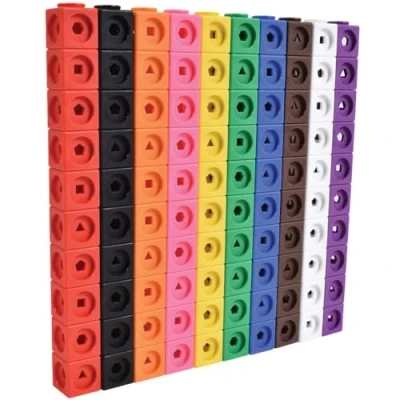 Immagine di edx education 75166 Math Cubes Set of 100 Fidget Linking for Early Maths Connecting Manipulative