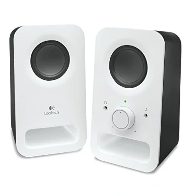 Immagine di Logitech Z150 Altoparlanti Stereo Multimediali Compatti, Ingresso Audio da 3.5 mm, Controlli ‎Integrati, Jack Per Cuffie, Presa EU/IT, Computer/Smartphone/Tablet/Lettore Musicale, Bianco (Neve)