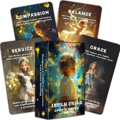 Immagine di QCFQCF carte Oracle Inner Child per la guarigione, il mazzo alla scoperta di sé e le crescita emotiva principianti, un spirituale una meditazione guidata