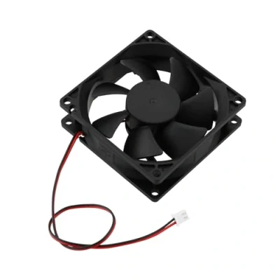 Immagine di Be in Your Mind 1 ventola di raffreddamento brushless da 80 mm x 25 mm, DC 24 V 0,15 A, con doppio cuscinetto a sfera, 2 pin, plastica 8025, 7 pale, colore nero