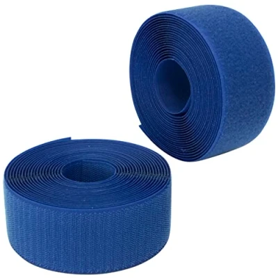 Immagine di AERZETIX C66003 Nastro/rotolo di scratch 50mm 5 metri auto aggrappante organizer/fermacavo striscia aggancio sacchetto indumento cinghia colore: blu reale in poliammide e poliestere