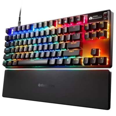 Immagine di SteelSeries Apex Pro TKL Gen 3 HyperMagnetic Tastiera da gaming OmniPoint 3.0 switch Attuazione regolabile Innesco rapido Preimpostazioni di gioco Tocco rapido/SOCD OLED US Layout QWERTY