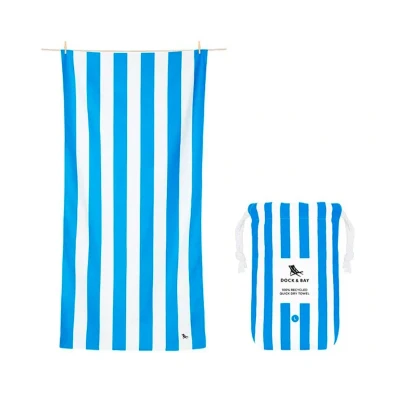 Immagine di Telo Spiaggia Microfibra Cabana Azzurro Large Personalizzato