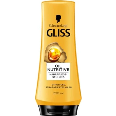 Immagine di Gliss balsamo per capelli nutritive (200 ml), il nutre intensamente i danneggiati, garantisce una pettinabilità perfetta
