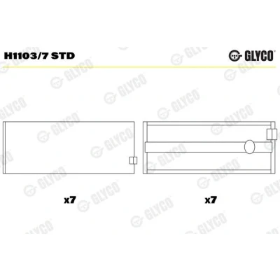 Immagine di GLYCO H1103/7 STD Cuscinetto albero a gomito