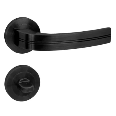 Immagine di domino DEKAN R BLACK Maniglia per porta WC, set di maniglie porte da camera,