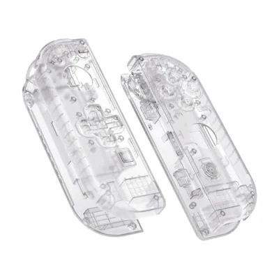 Immagine di eXtremeRate Cover Joycon(D Pad Versione) Custodia Case Shell Tasti Ricambio per Nintendo Switch/OLED Joycon Controller con Cacciaviti(Non Include Joycon) Trasparente