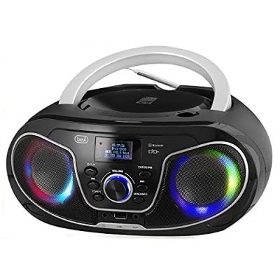 Immagine di Trevi Stereo Portatile Boombox CD con Radio DAB/DAB+ Bluetooth USB AUX IN