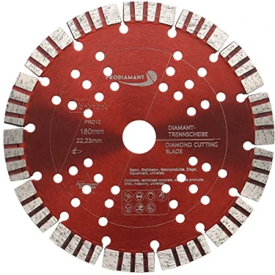 Immagine di PRODIAMANT Disco diamantato turbo per calcestruzzo 180 mm x 22,23 altezza segmento 12