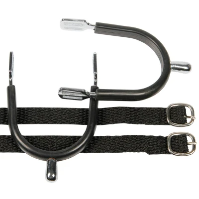 Immagine di Harry&#039;s Horse Pomello per speroni cromato / gomma + cinturino H20 Nero