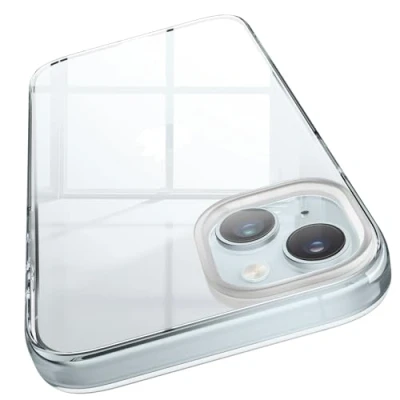 Immagine di elago cover ibrida trasparente compatibile con iPhone 15 Plus, in policarbonato + TPU, protezione contro le cadute di grado militare americano, ingiallimento ridotto