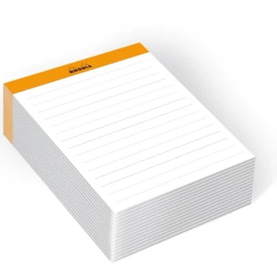 Immagine di RHODIA 194047C Blocco Memo N13 arancione A6 11,5 x 16 cm a righe 240 FOGLI 80g/m Pratico e Compatto Collezione Rhodiatime