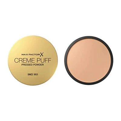 Immagine di Max Factor Creme Puff Cipria Compatta, Finish Opaco e Texture Leggera, Adatta a Tutti i Tipi di Pelle, 013 Nouveau Beige, 14 g