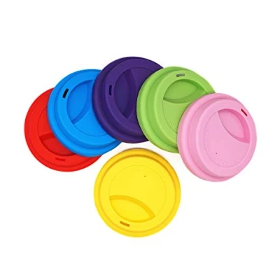 Immagine di NanTun Coperchi riutilizzabili in silicone per bicchieri da caffè, antischizzo, 6 pezzi Assorted 2