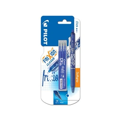 Immagine di Pilot FriXion Clicker Bolígrafo roller de tinta borrable (incluye 3 recargas), color azul