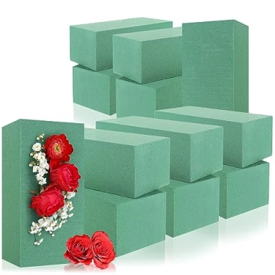 Immagine di com four® 12x Spugna per Fiori Composizioni Floreali Schiuma Freschi Floral Foam Fare Bricolage Matrimonio e Compleanno