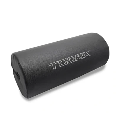 Immagine di Toorx Cuscino per bilanciere hip thrust a carico libero, con interno in cotone riciclato e copertura impermeabile, 400 x 180 mm.