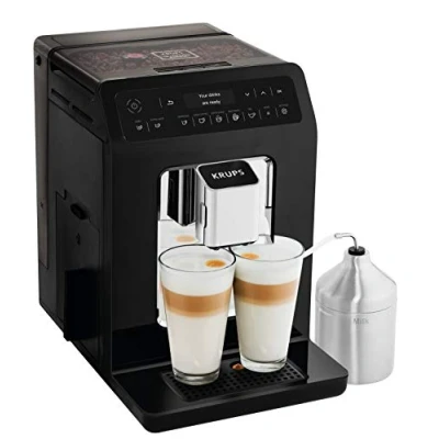 Immagine di Krups Macchina da caffè completamente automatica EA8918 Evidence display OLED Tecnologia Barista Quattro Force 12 3 varianti di tè cappuccino one touch funzione 2 tazze nero