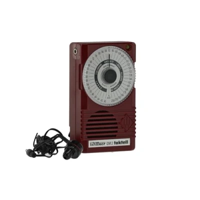 Immagine di Wittner Taktell® Quartz QM 2 Serie 861 Custodia in plastica Rosso rubino 40 208 battiti/minuto 39 posizioni di tempo con tono accordatura a1 = 440 Hz batteria (9 Volt) e auricolare