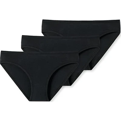 Immagine di Schiesser Confezione da 3 Slip Intimo, Nero, 140 cm Bambine e Ragazze