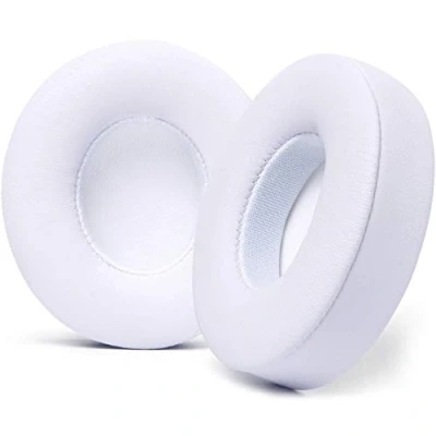 Immagine di Cuscinetti auricolari di ricambio extra spessi per cuffie Beats Solo 2 e 3 wireless ON Ear Wicked Cushions Pelle morbida, memory foam lusso, adesivo forte White