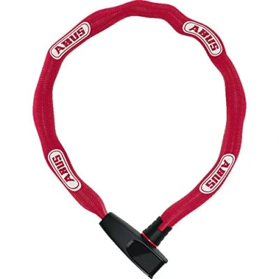 Immagine di ABUS Lucchetto a Catena 6806K per bicicletta leggero in acciaio temprato con tubo tessuto alla moda quadrata livello di sicurezza 6 85 cm Rosa