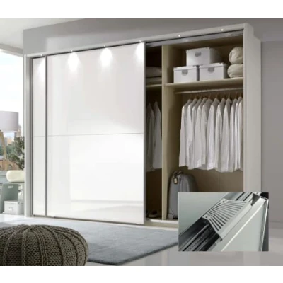 Immagine di EVOTRADE Kit Sistema Scorrevole Per Armadi con Porte Appese. 2, 3, 4 Ante Profilo Binario 3 Metri Chiusura Soft Ammortizzata (2 Ante, Carrelli Nichelati)