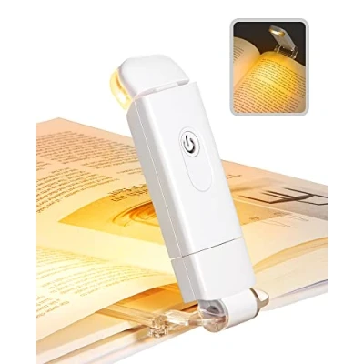 Immagine di DEWENWILS Luce per Lettura Libri a Letto, da LED portatile con clip, 3 Luminosità regolabili, 2 Colori Ambra, Lampada ricaricabile USB, perfetta Amanti dei