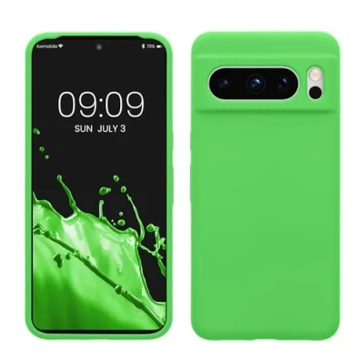 Immagine di kwmobile Cover per Google Pixel 8 Pro Custodia Back Case Smartphone in Silicone TPU Protezione Gommata verde lime