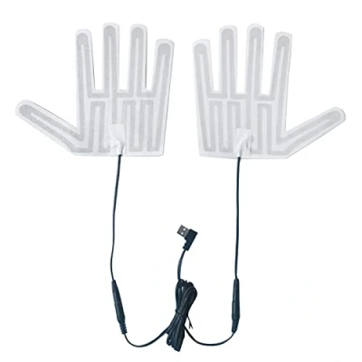 Immagine di Coppia di tappetini riscaldanti USB in fibra carbonio per guanti da sci 5 V riscaldamento elettrico film riscaldatore pastiglie riscaldati Pad pellicola