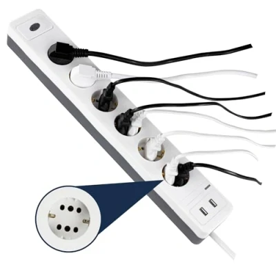 Immagine di REV 0015654103 Multipresa con interruttore Bianco Schuko 1 pz.